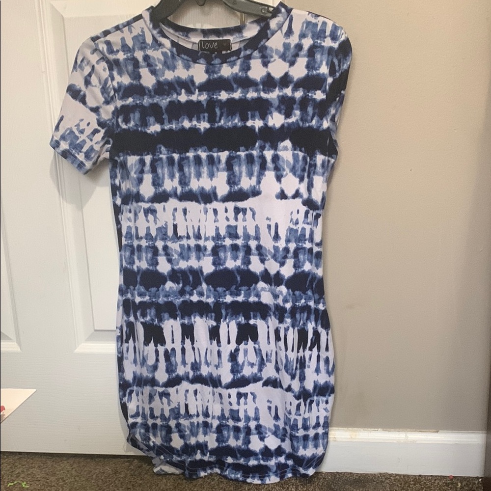 Love Women's Blue Tie-Dye Dress